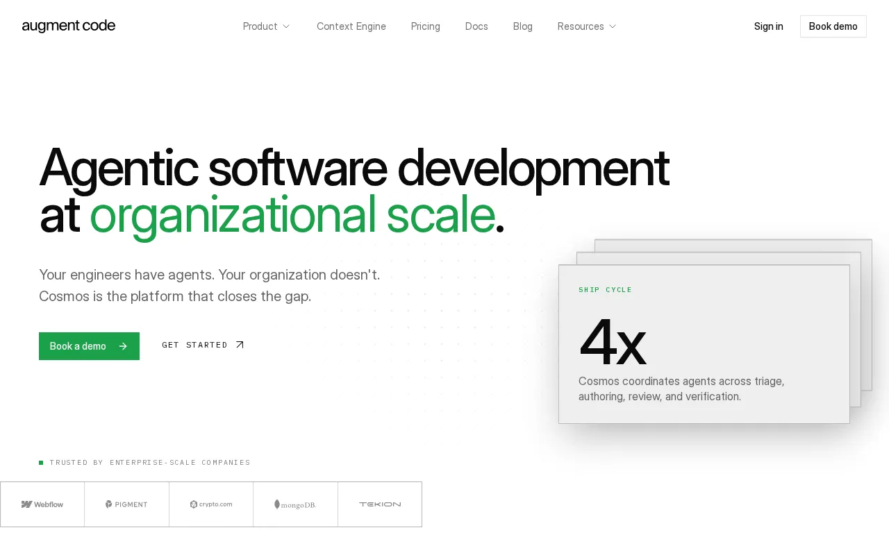 Augment Code interface screenshot