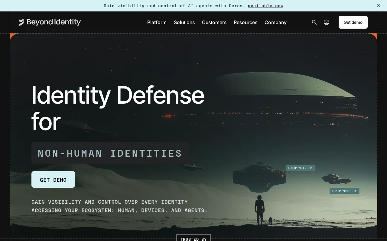 Beyond Identity interface screenshot