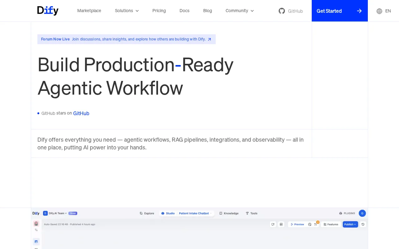 Dify interface screenshot