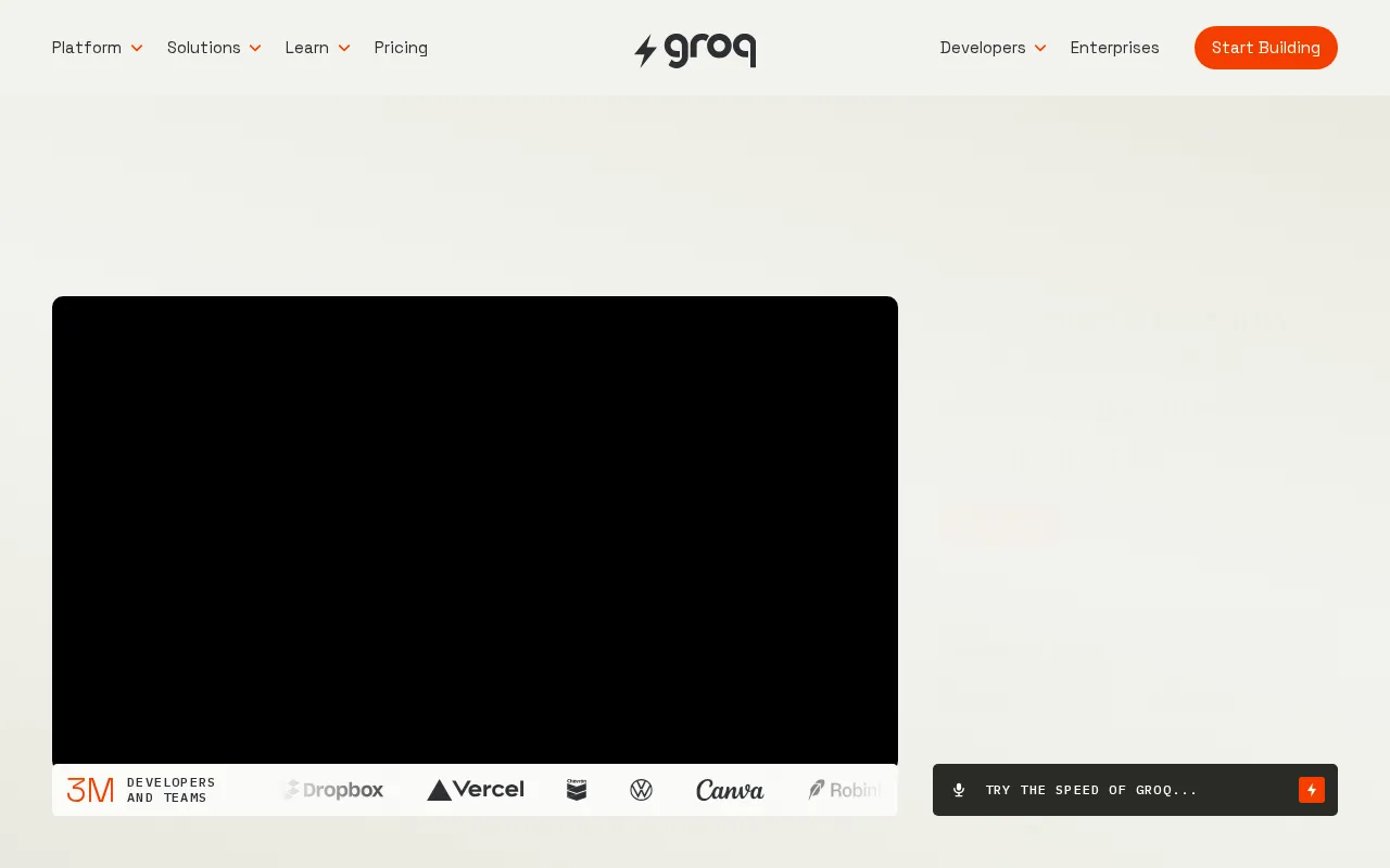 Groq interface screenshot