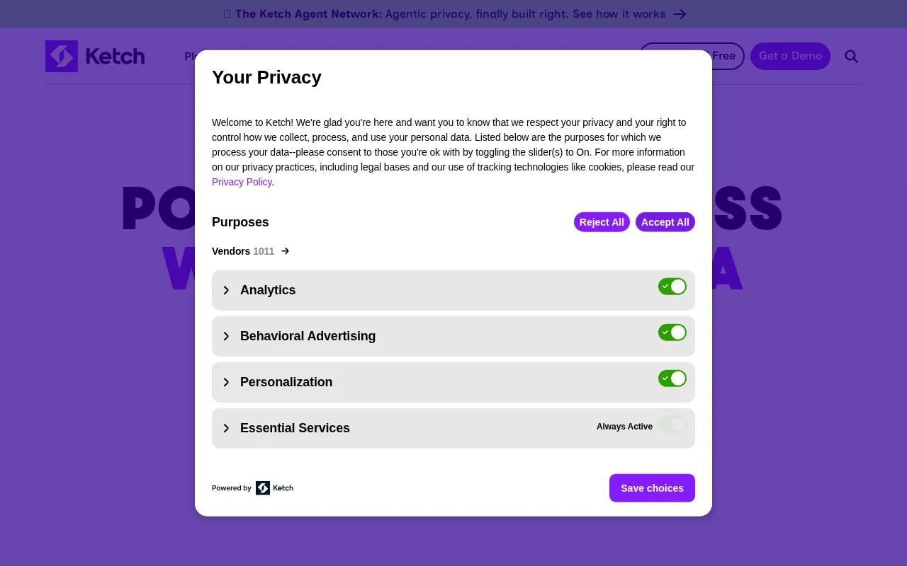 Ketch interface screenshot