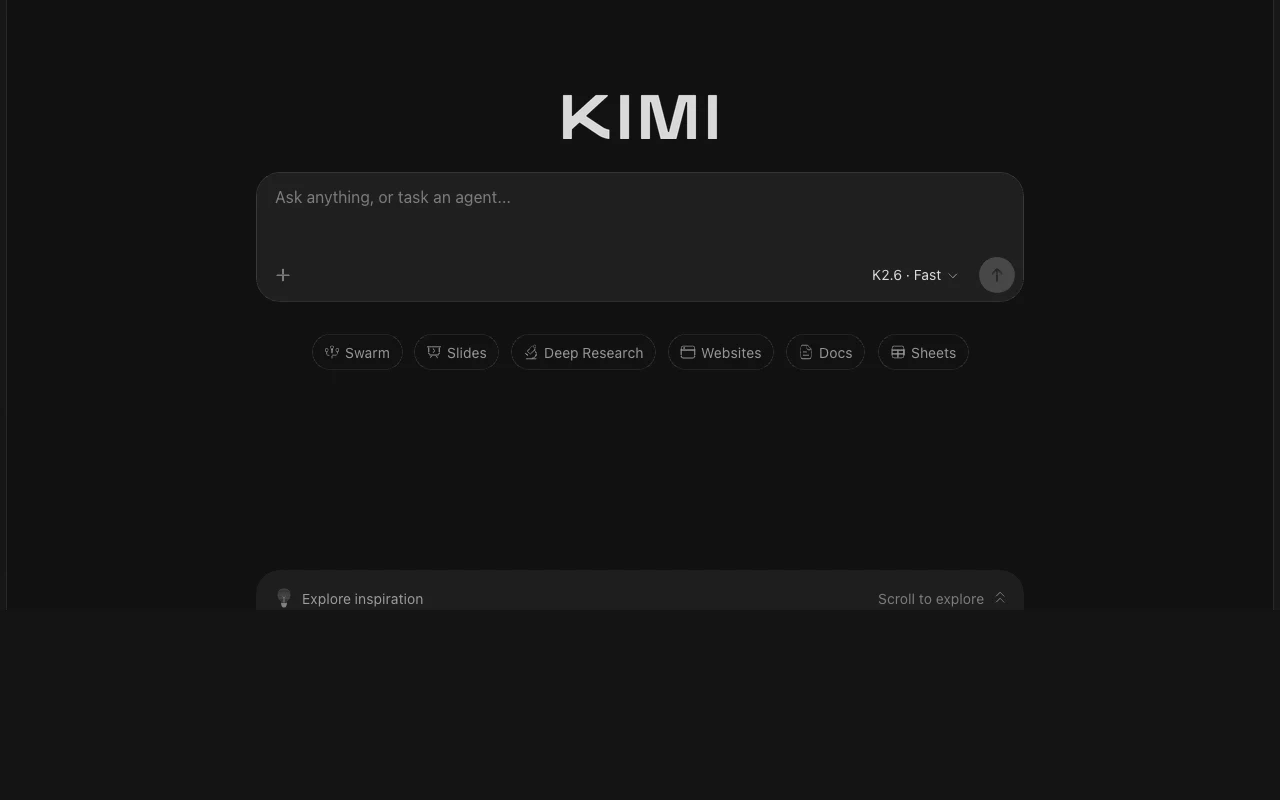 Kimi llm dashboard screenshot