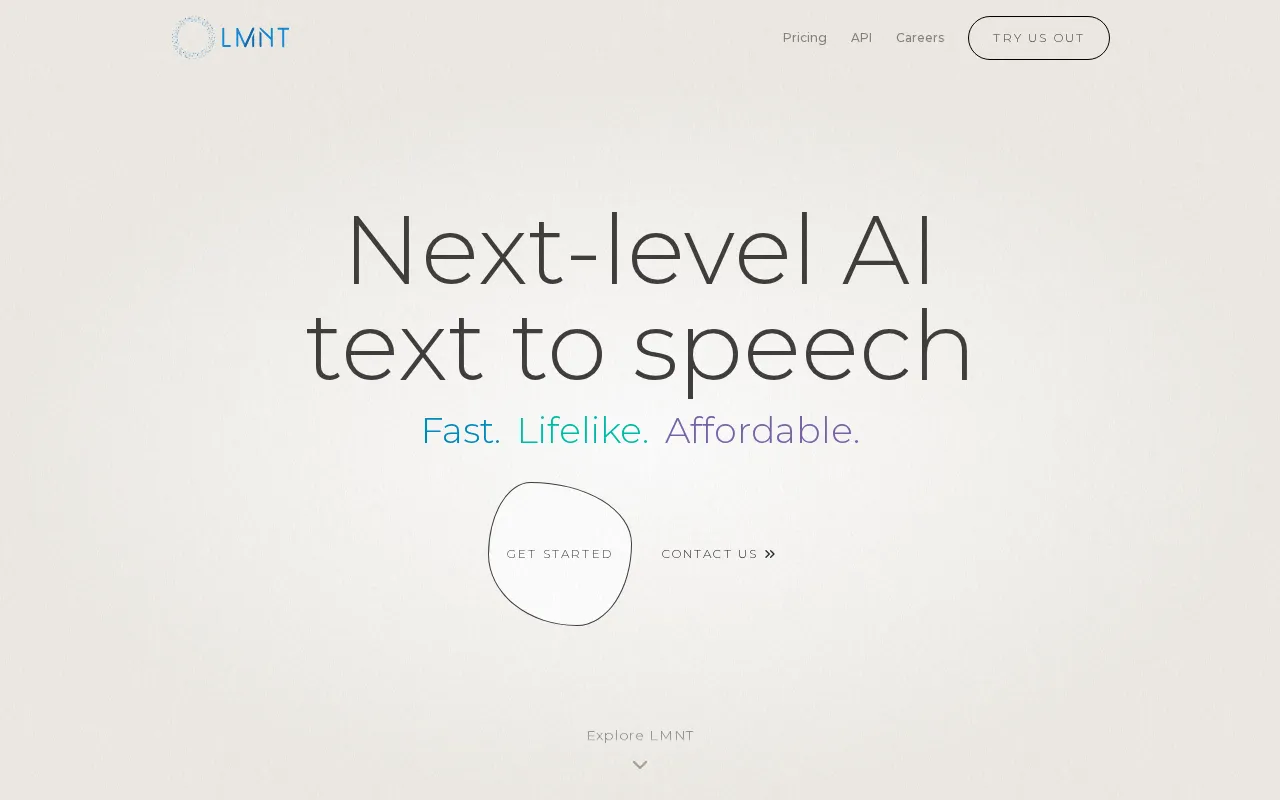 LMNT interface screenshot