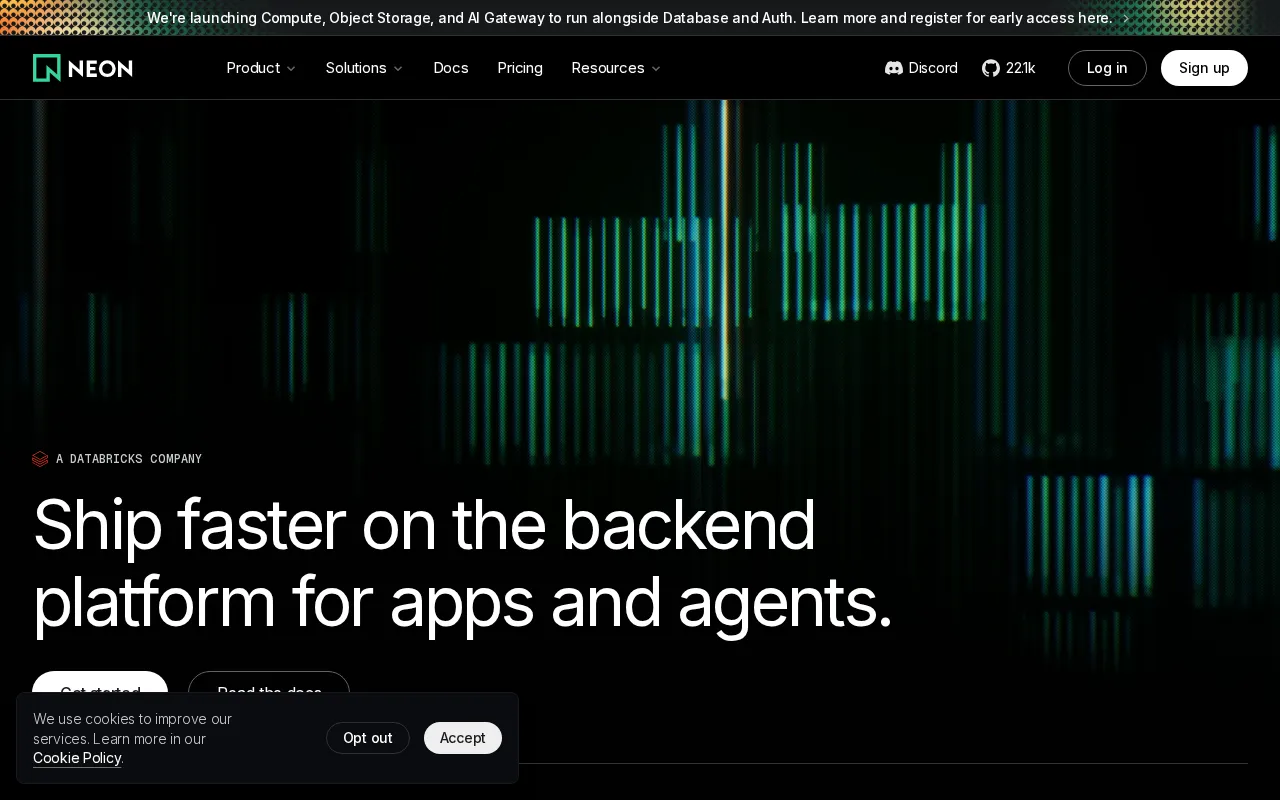 Neon interface screenshot
