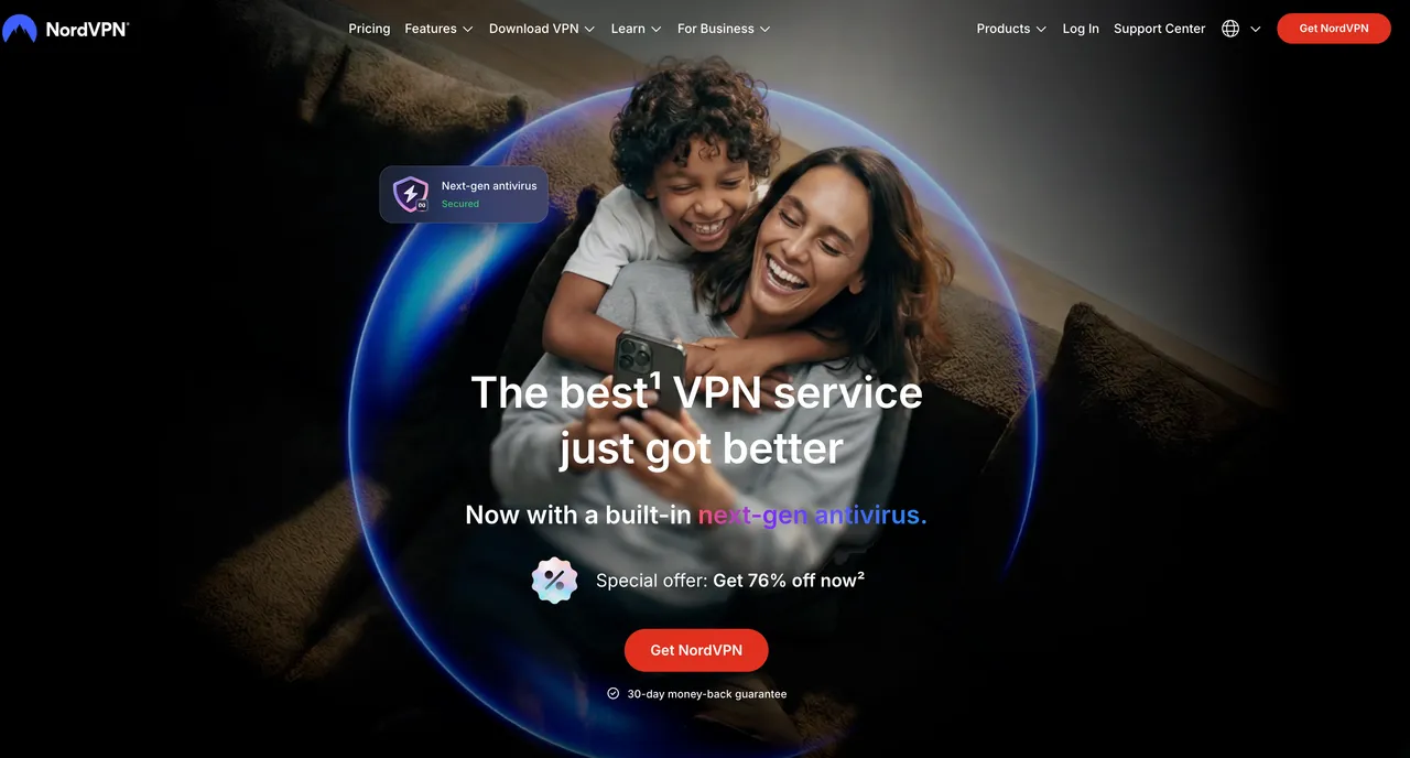 NordVPN interface screenshot