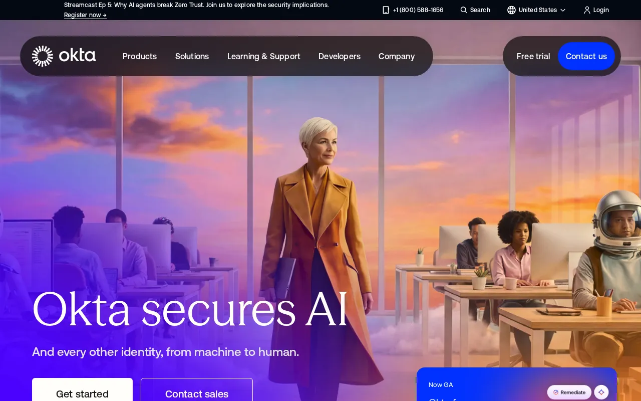 Okta interface screenshot