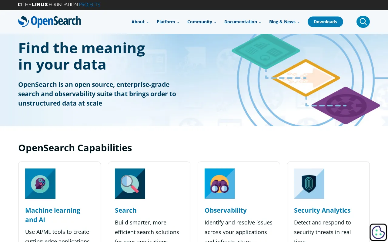 OpenSearch interface screenshot
