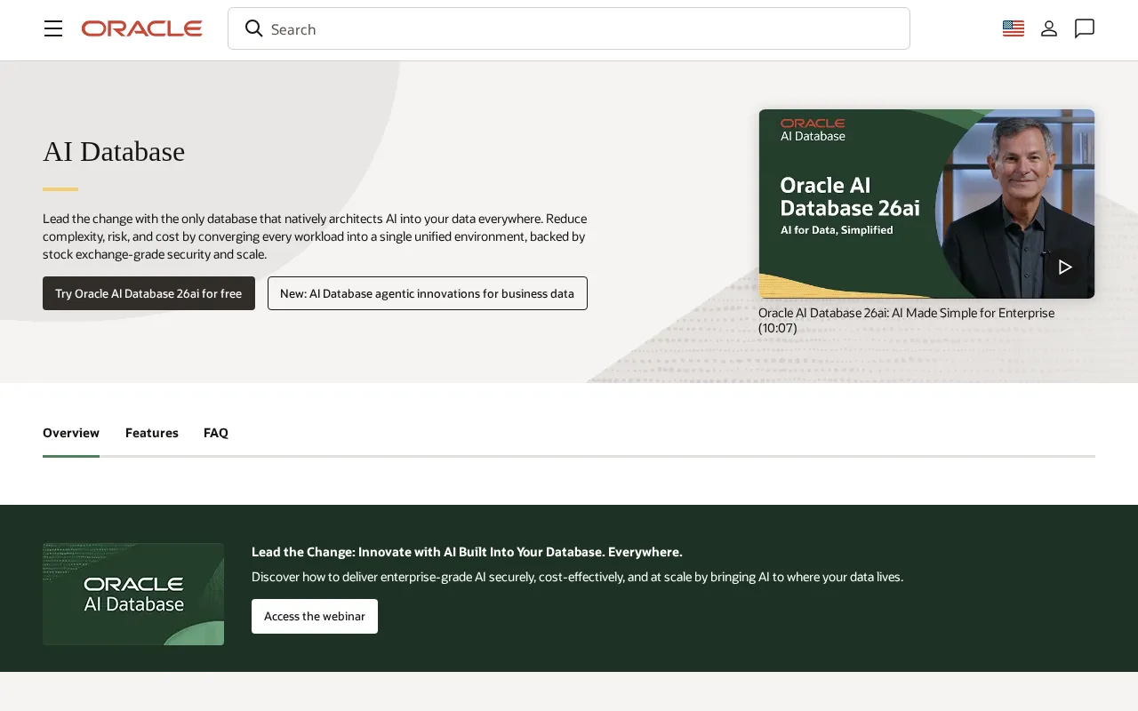 Oracle Database 23ai interface screenshot