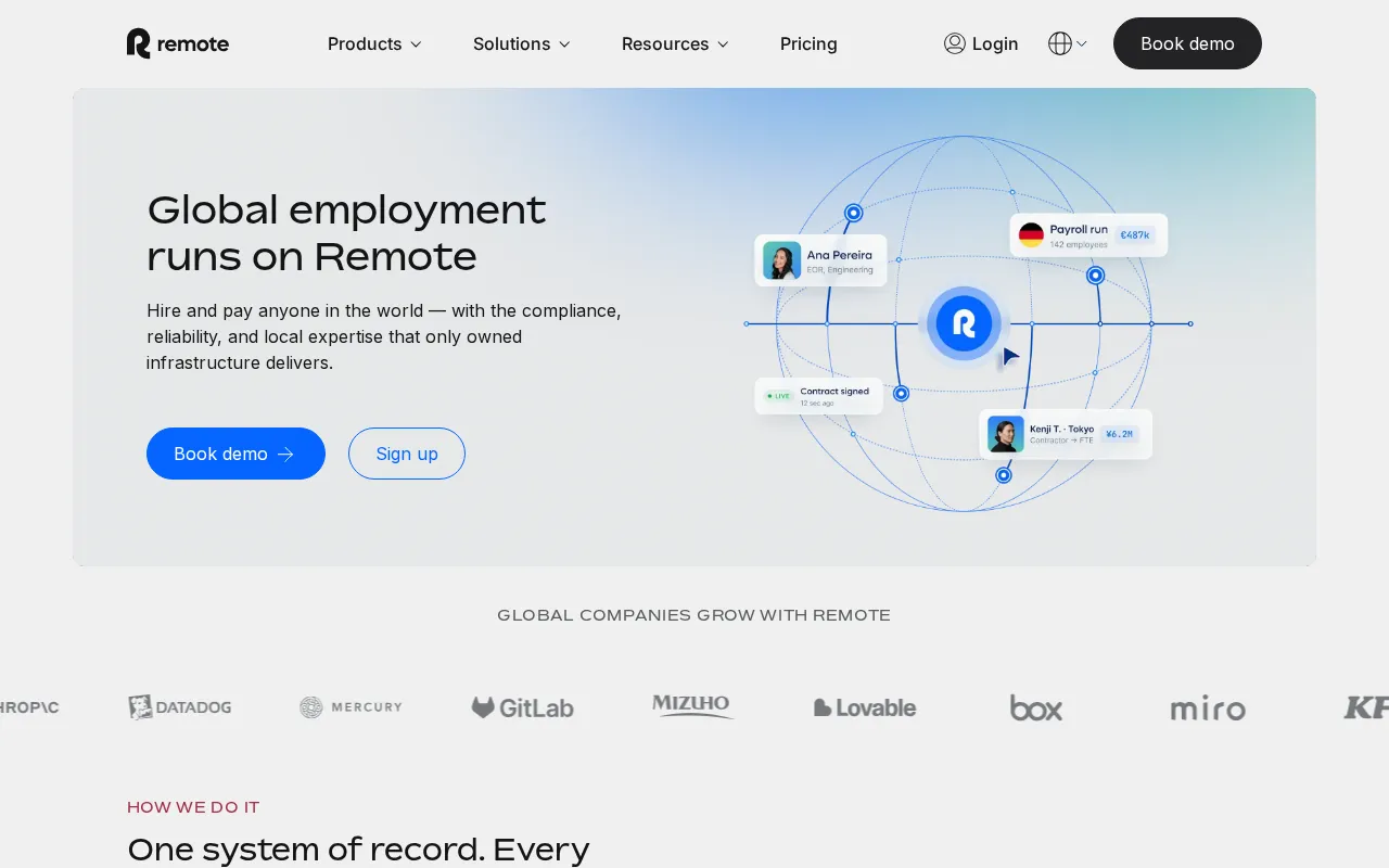 Remote interface screenshot