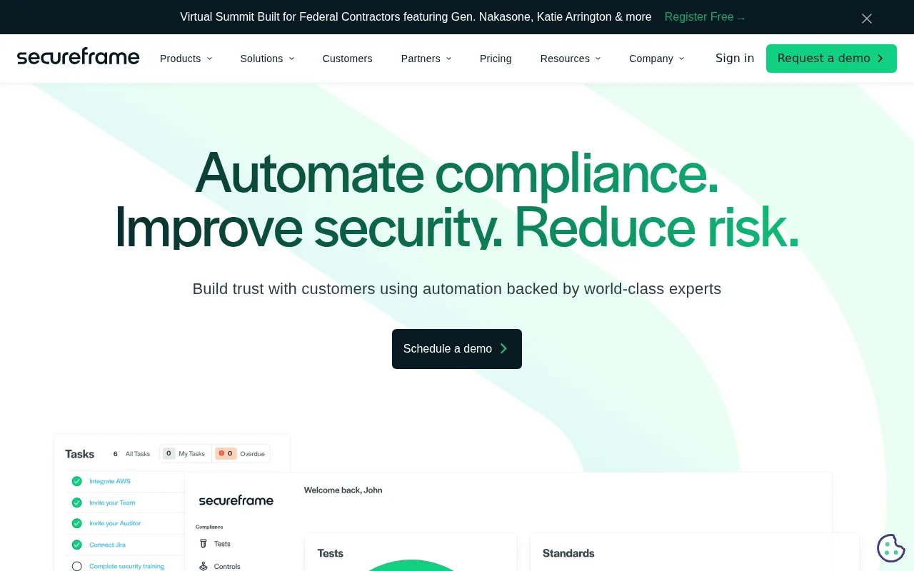 Secureframe interface screenshot