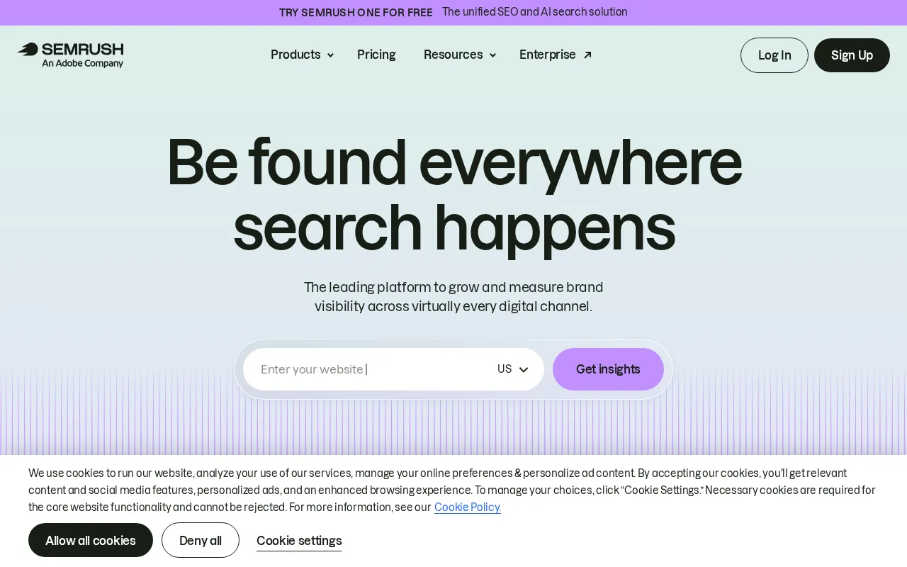 Semrush interface screenshot