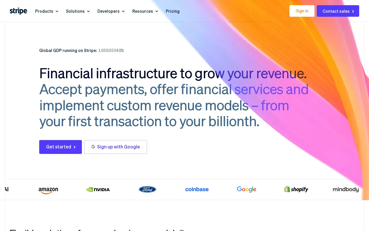 Stripe interface screenshot