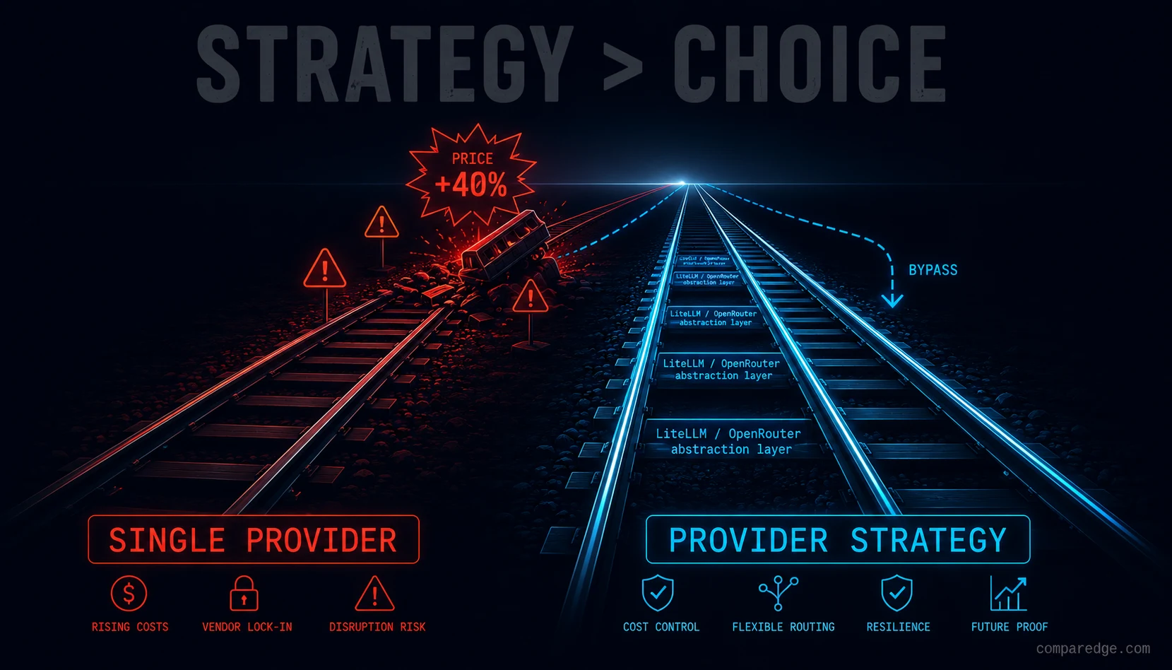 LLM API production architecture: multi-provider abstraction layer, model routing, and cost optimization for enterprise