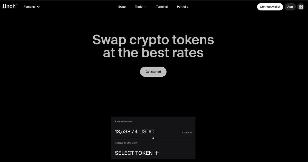 1inch interface screenshot