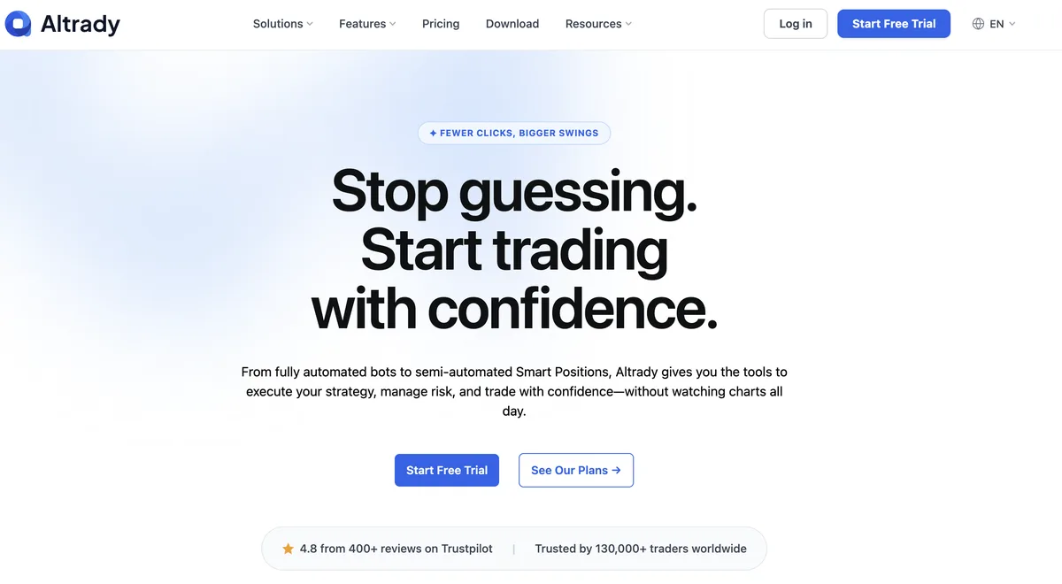 Altrady interface screenshot