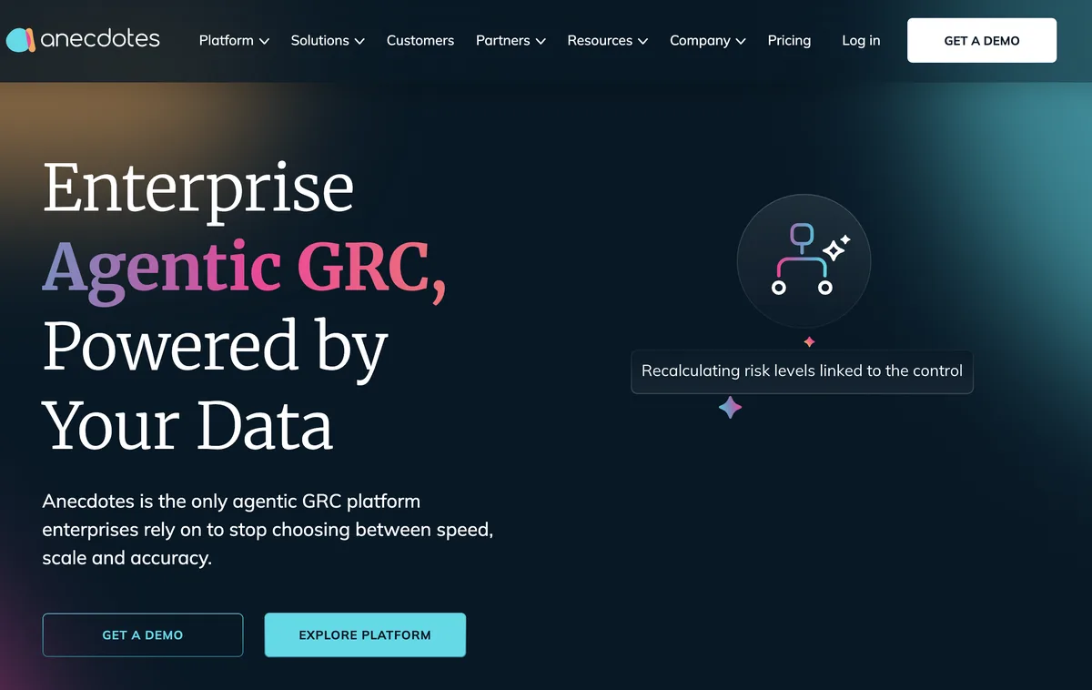 Anecdotes interface screenshot