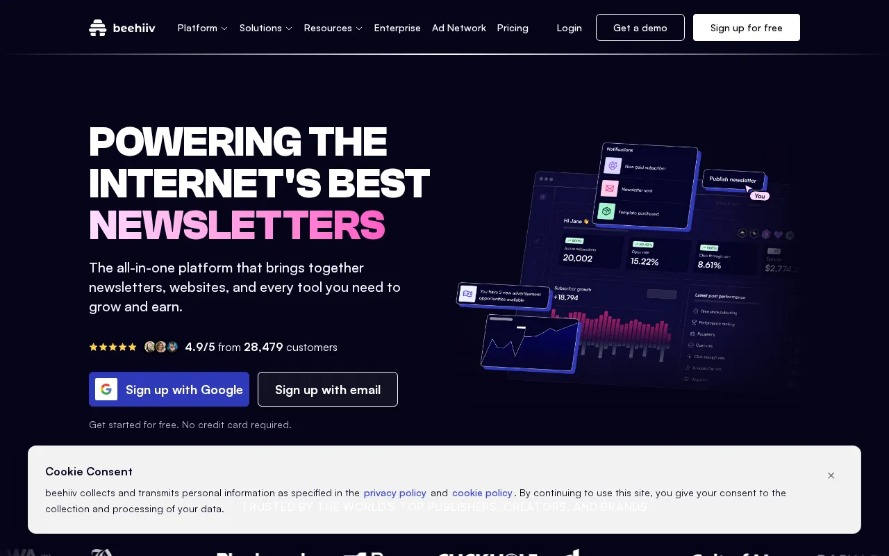 beehiiv interface screenshot
