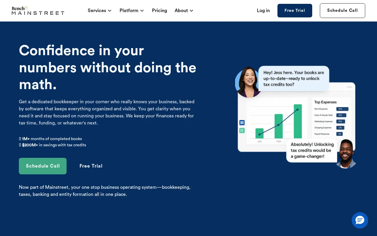 Bench interface screenshot