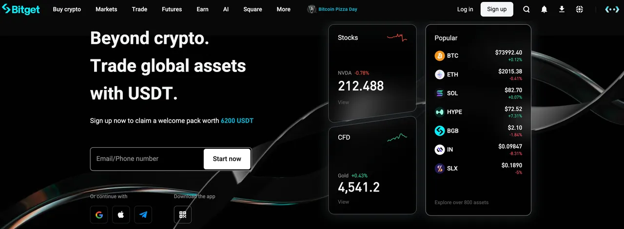 Bitget interface screenshot