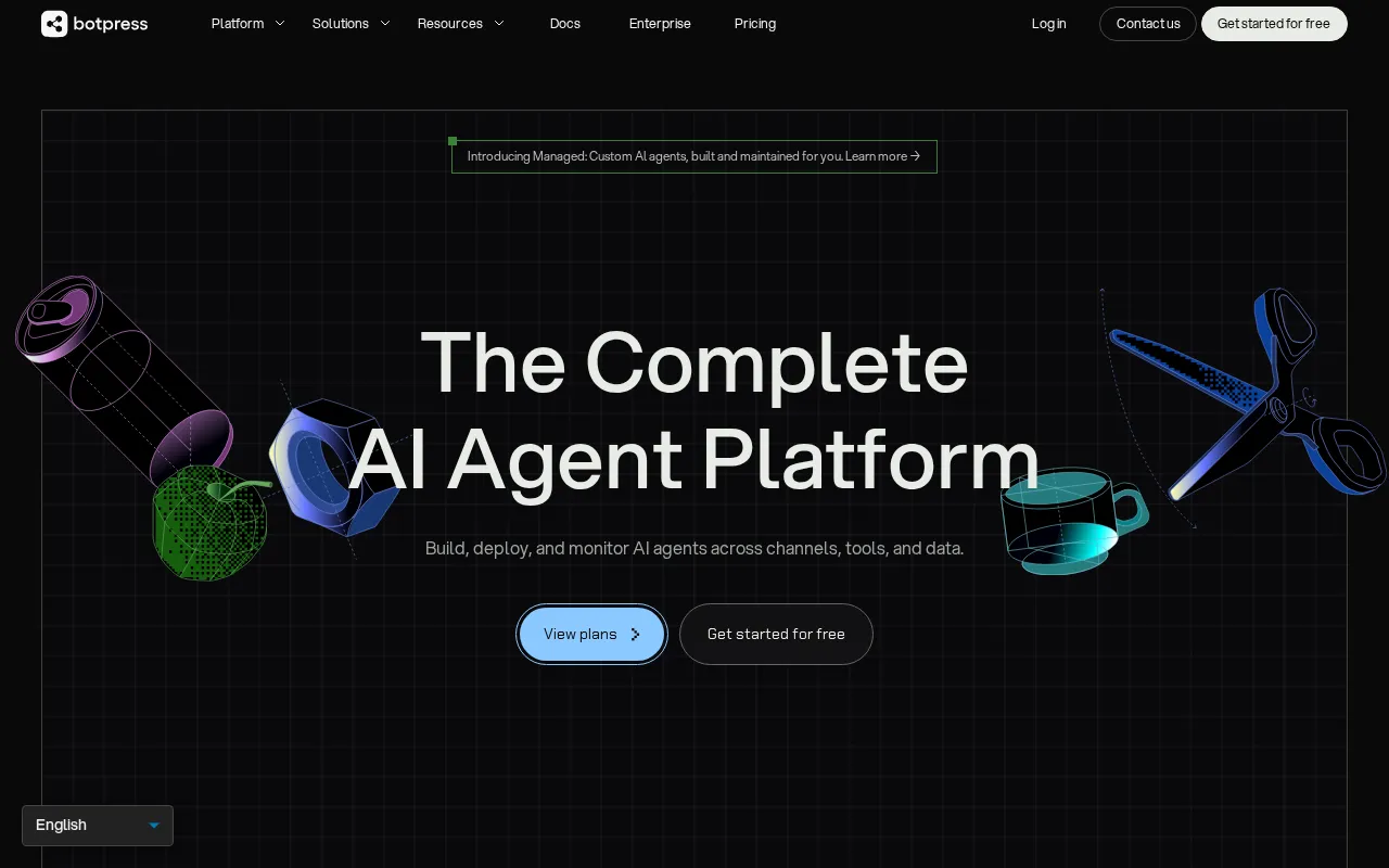 Botpress interface screenshot