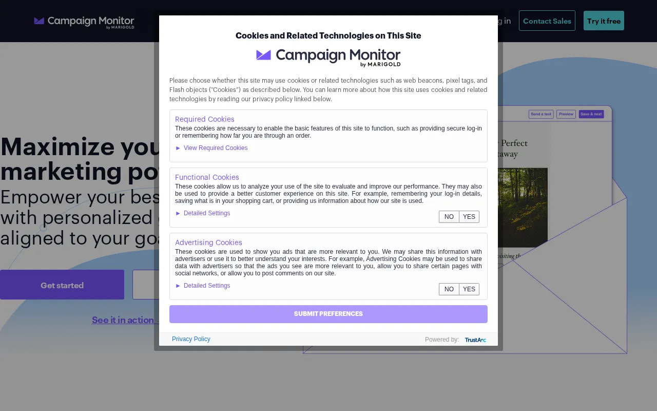 Campaign Monitor interface screenshot