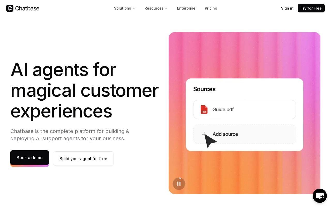Chatbase interface screenshot