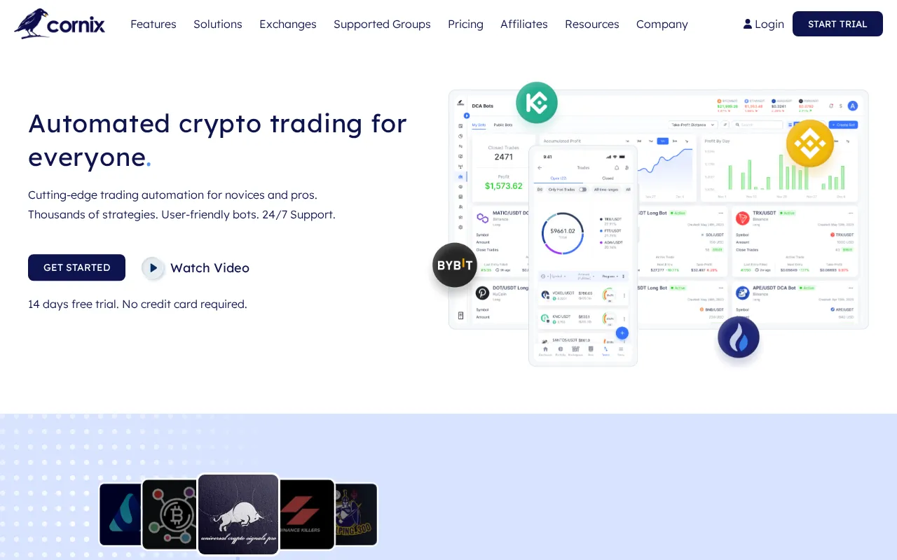 Cornix interface screenshot