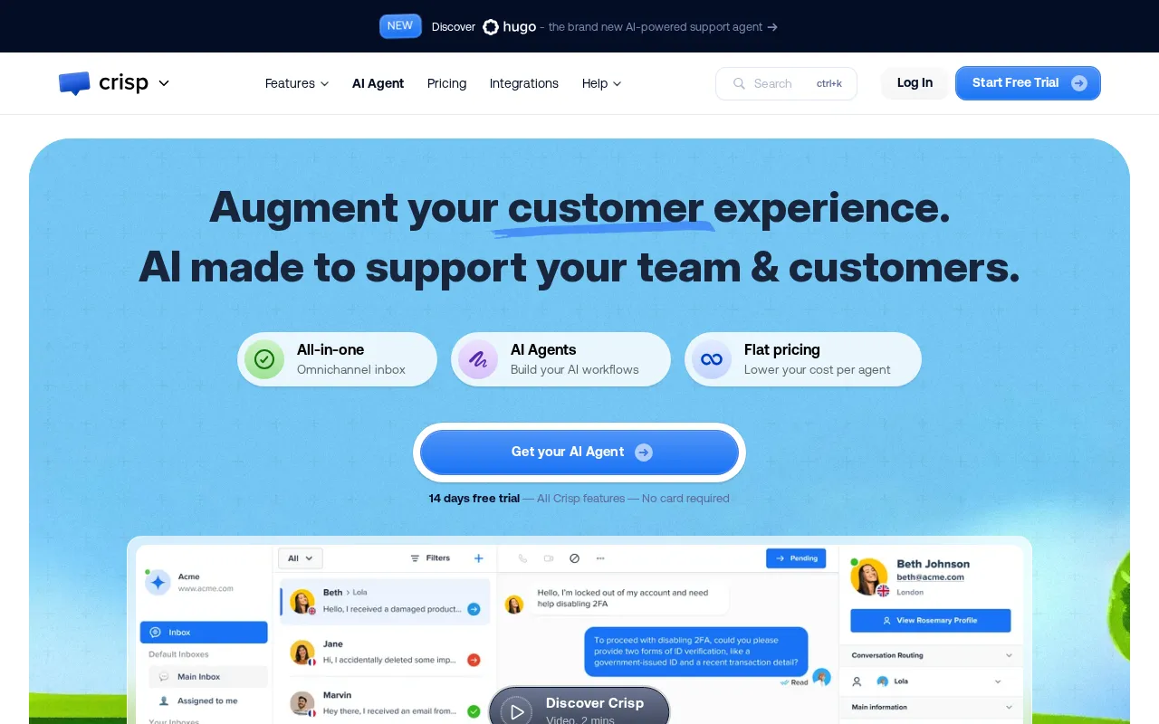 Crisp interface screenshot