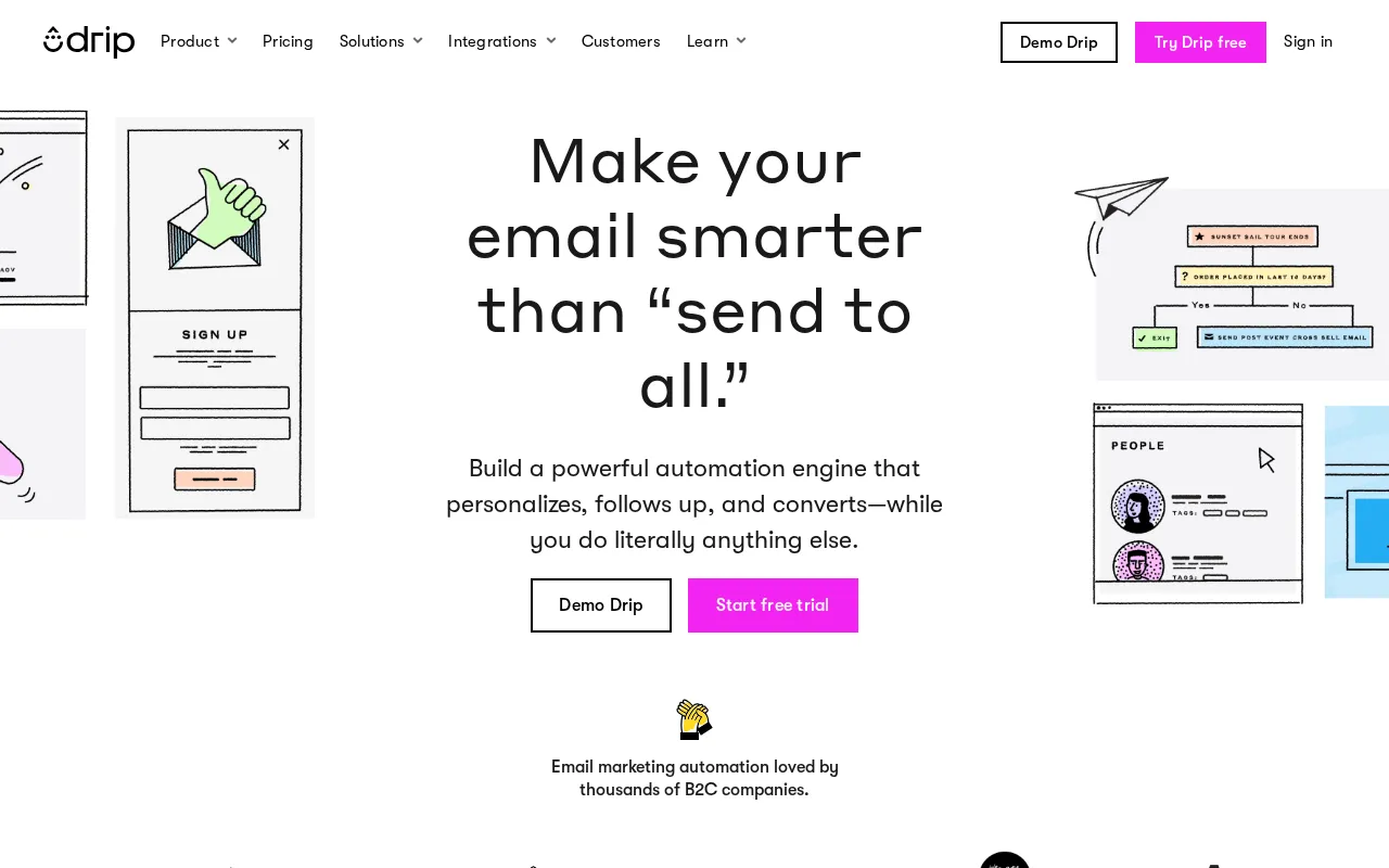 Drip interface screenshot