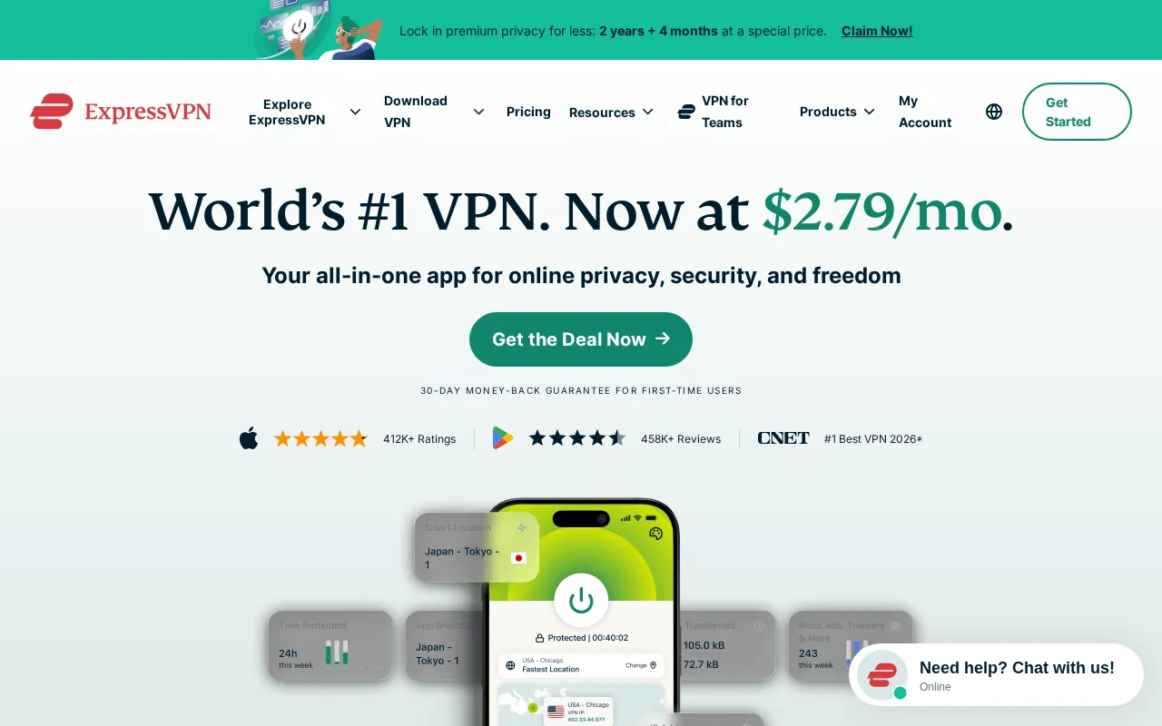 ExpressVPN interface screenshot