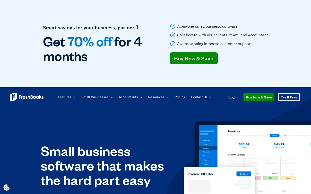 FreshBooks interface screenshot