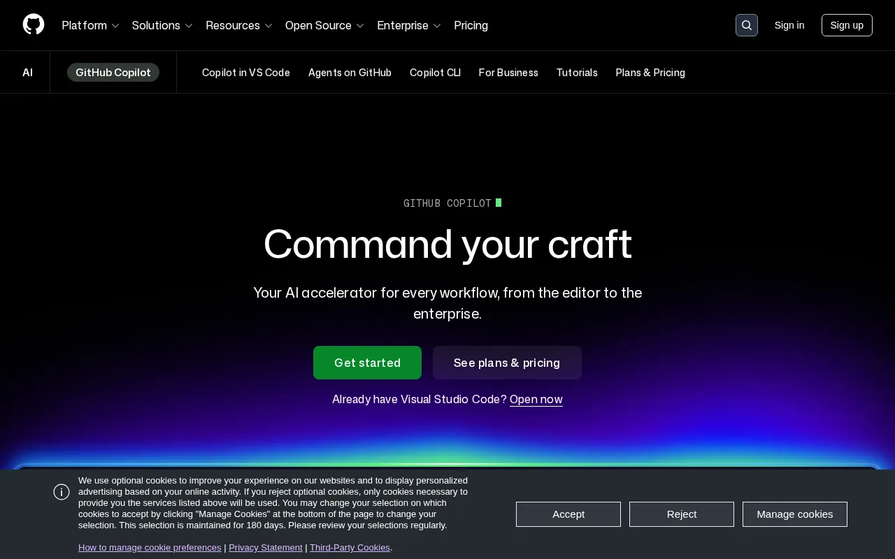 GitHub Copilot interface screenshot