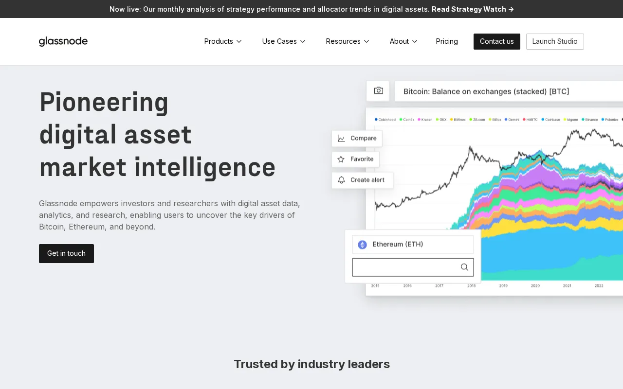 Glassnode interface screenshot