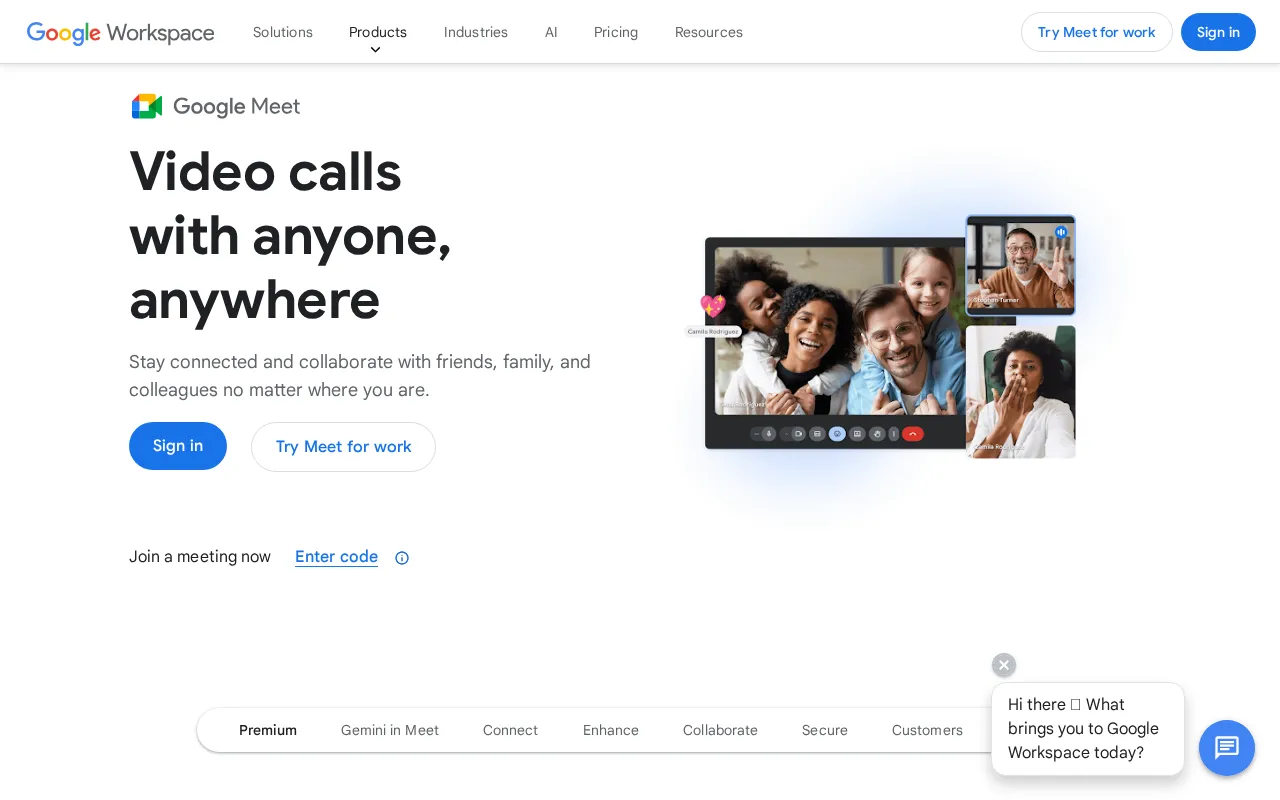 Google Meet interface screenshot