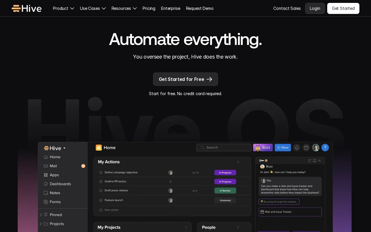 Hive interface screenshot