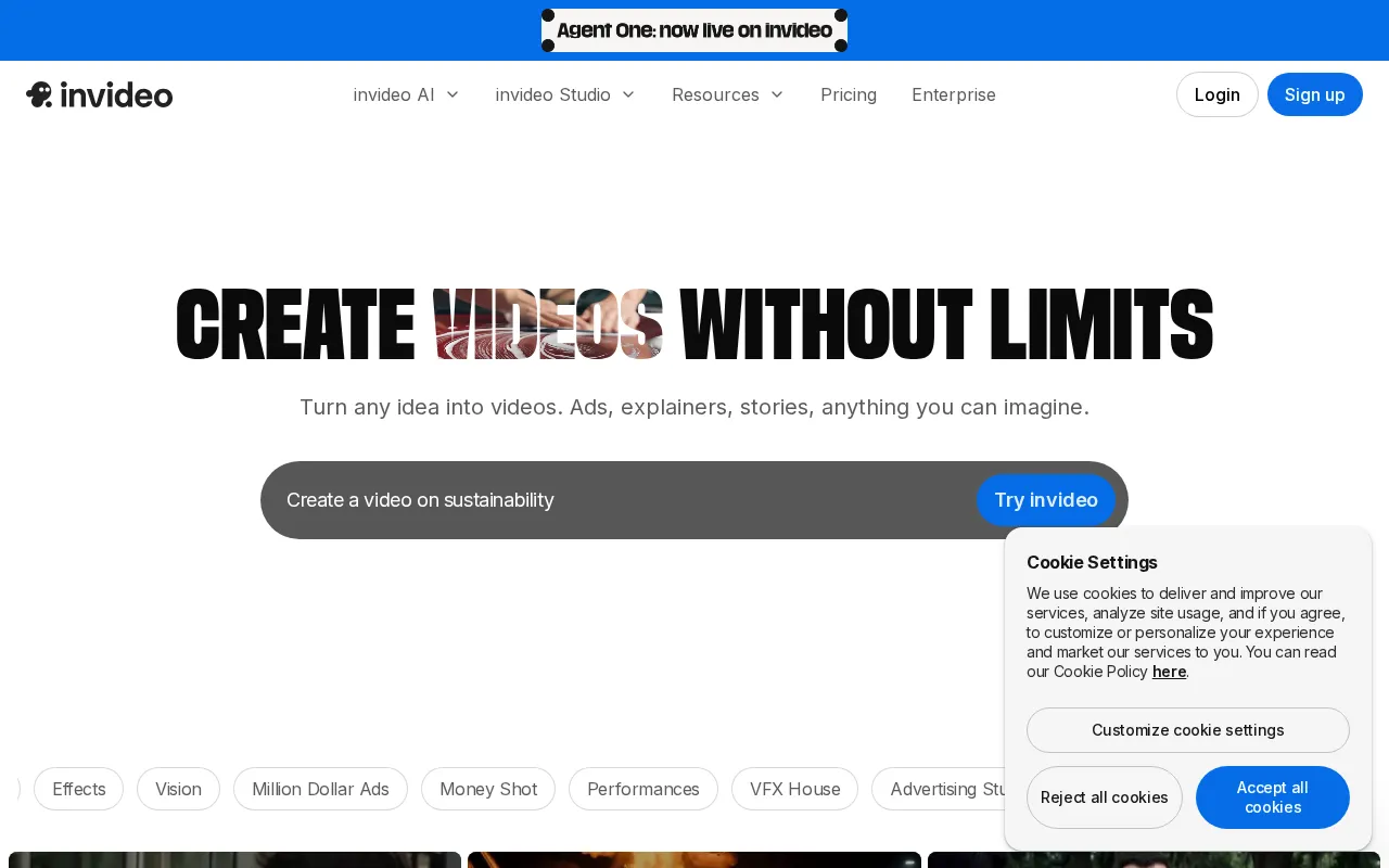 InVideo AI interface screenshot