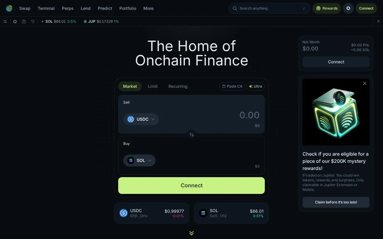 Jupiter interface screenshot