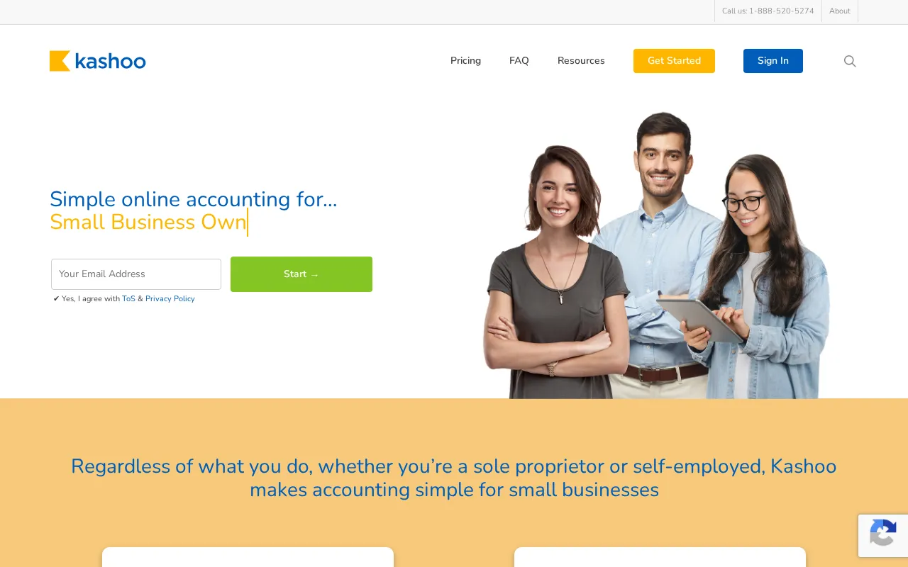 Kashoo interface screenshot