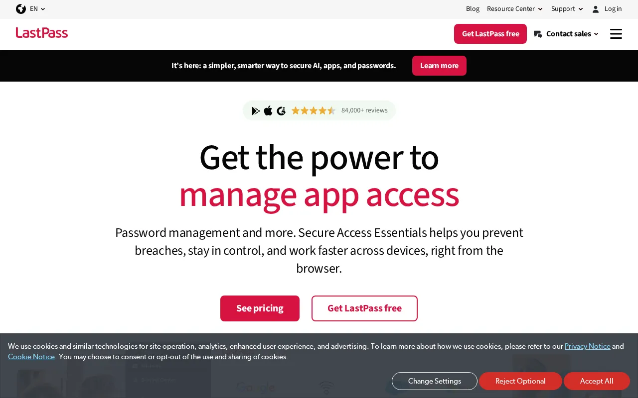 LastPass interface screenshot