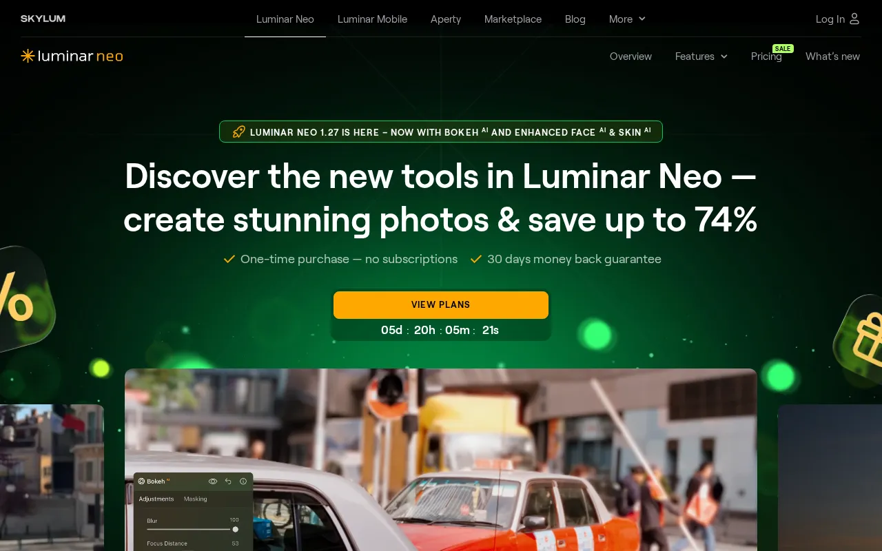 Luminar Neo interface screenshot