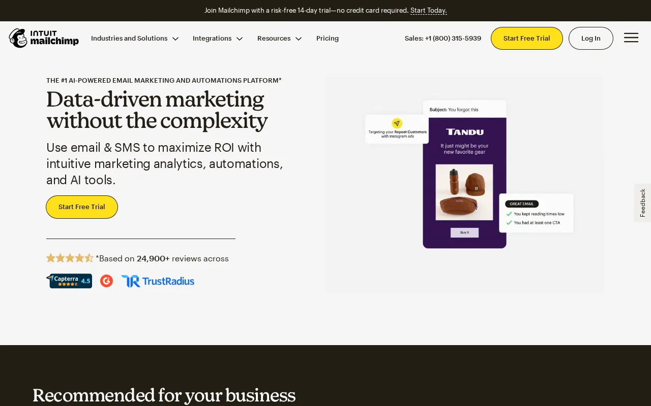 Mailchimp interface screenshot