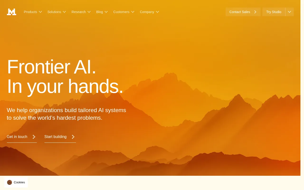 Mistral Large interface screenshot