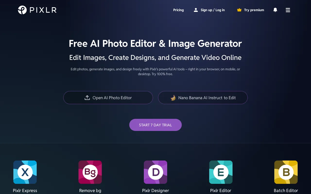 Pixlr interface screenshot
