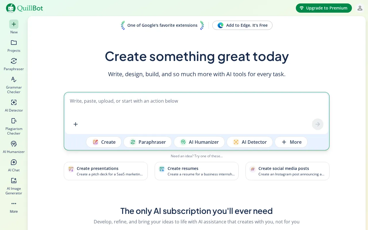 QuillBot interface screenshot