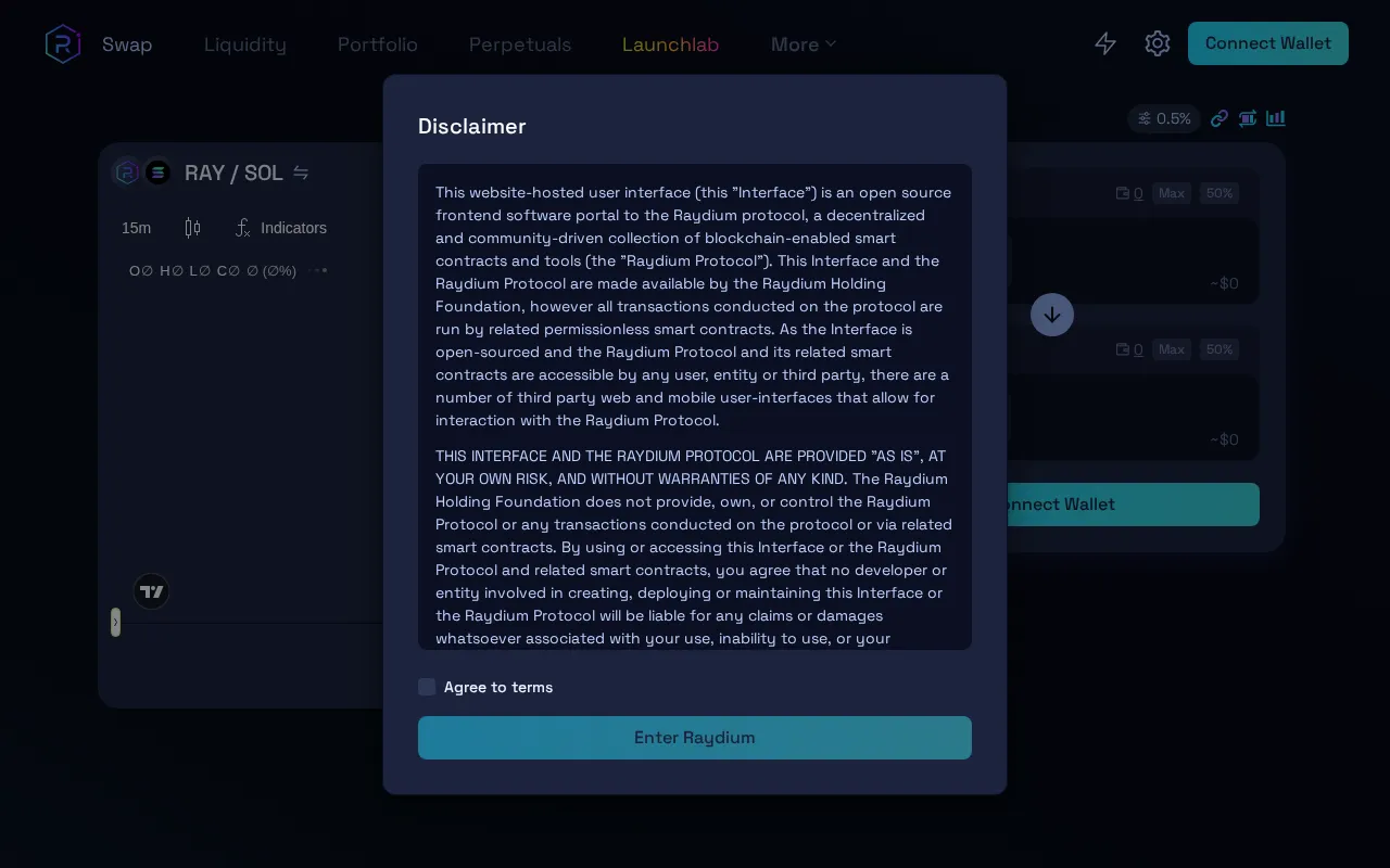 Raydium interface screenshot