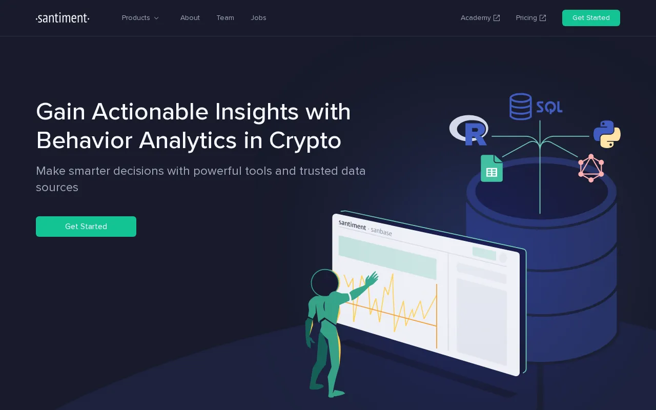 Santiment interface screenshot