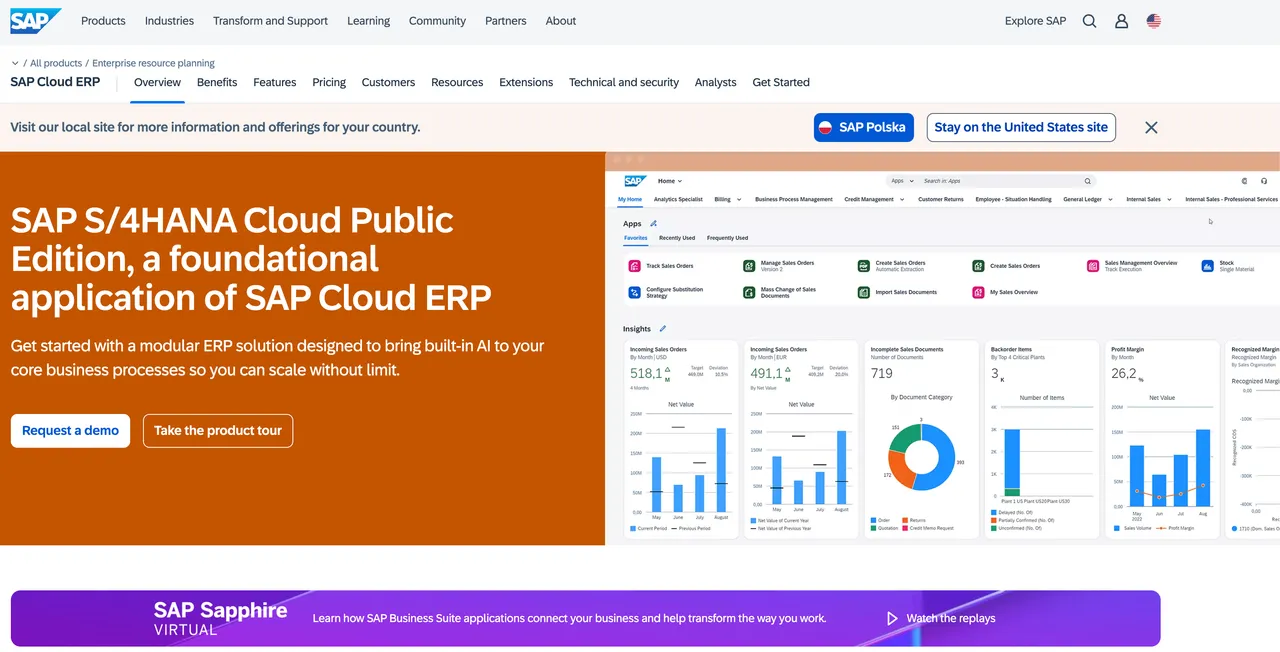 SAP S/4HANA interface screenshot