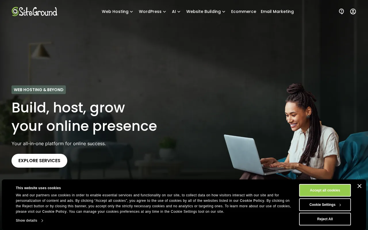 SiteGround interface screenshot