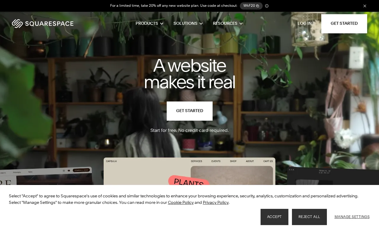 Squarespace interface screenshot