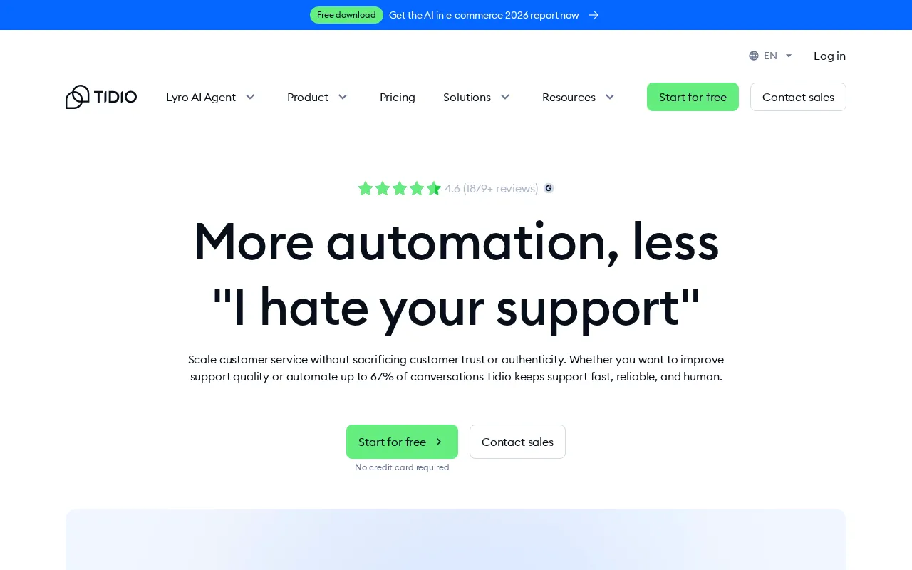 Tidio interface screenshot